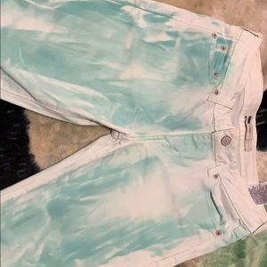 Levis 535 tie dye aqua and white size w 29